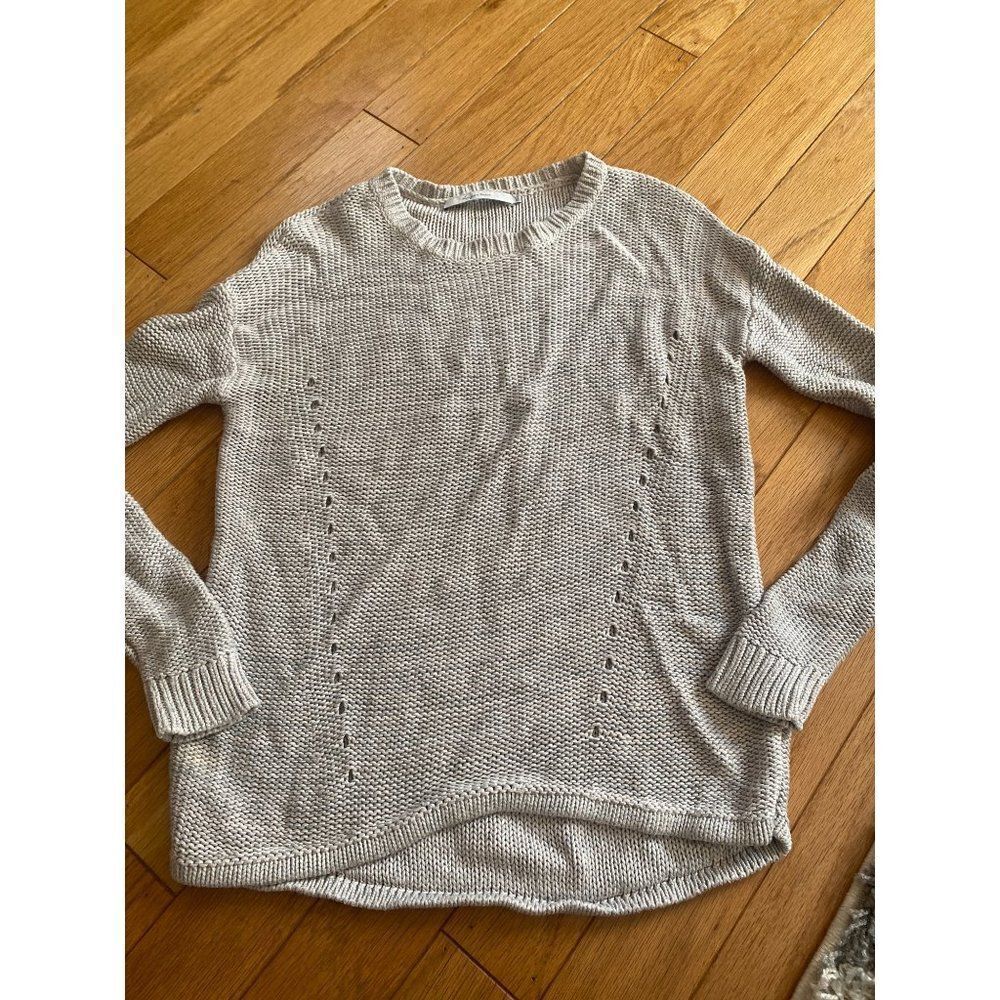Harper Lane, women's casual cream color knit pullover sweater size XS